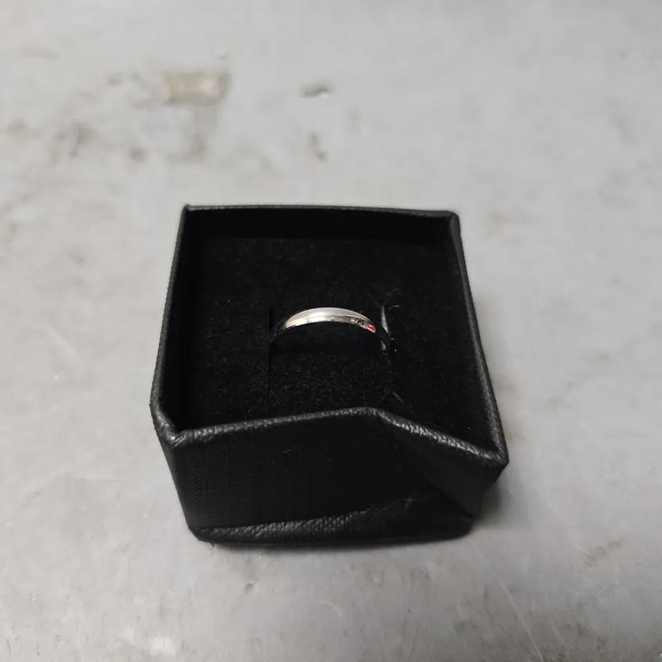 THE LOVE COLLECTION 9CT WHITE GOLD PERSONALISED BAND RING 3M - SIZE UNSPECIFIED 