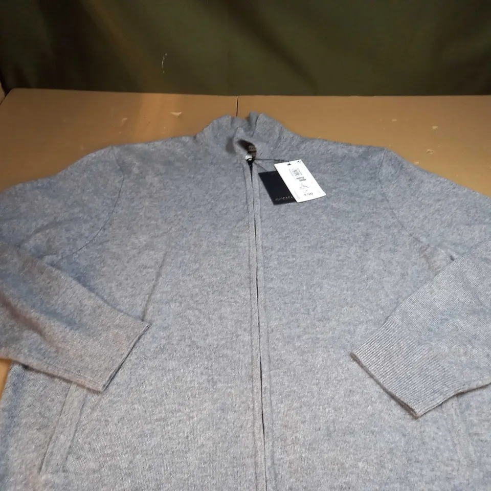 AUTOGRAPH ZIPPED KNITTED CARDIGAN SIZE L