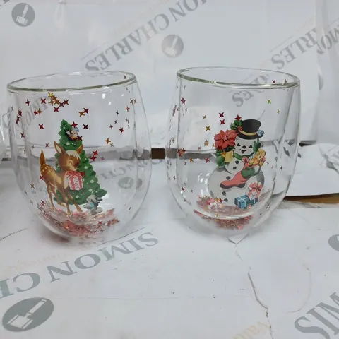 MR CHRISTMAS SET OF 2 FESTIVE INSULATED TUMBLERS