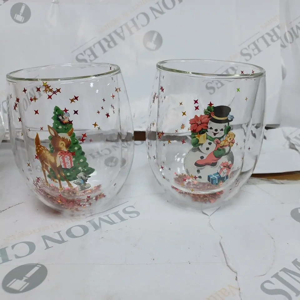 MR CHRISTMAS SET OF 2 FESTIVE INSULATED TUMBLERS