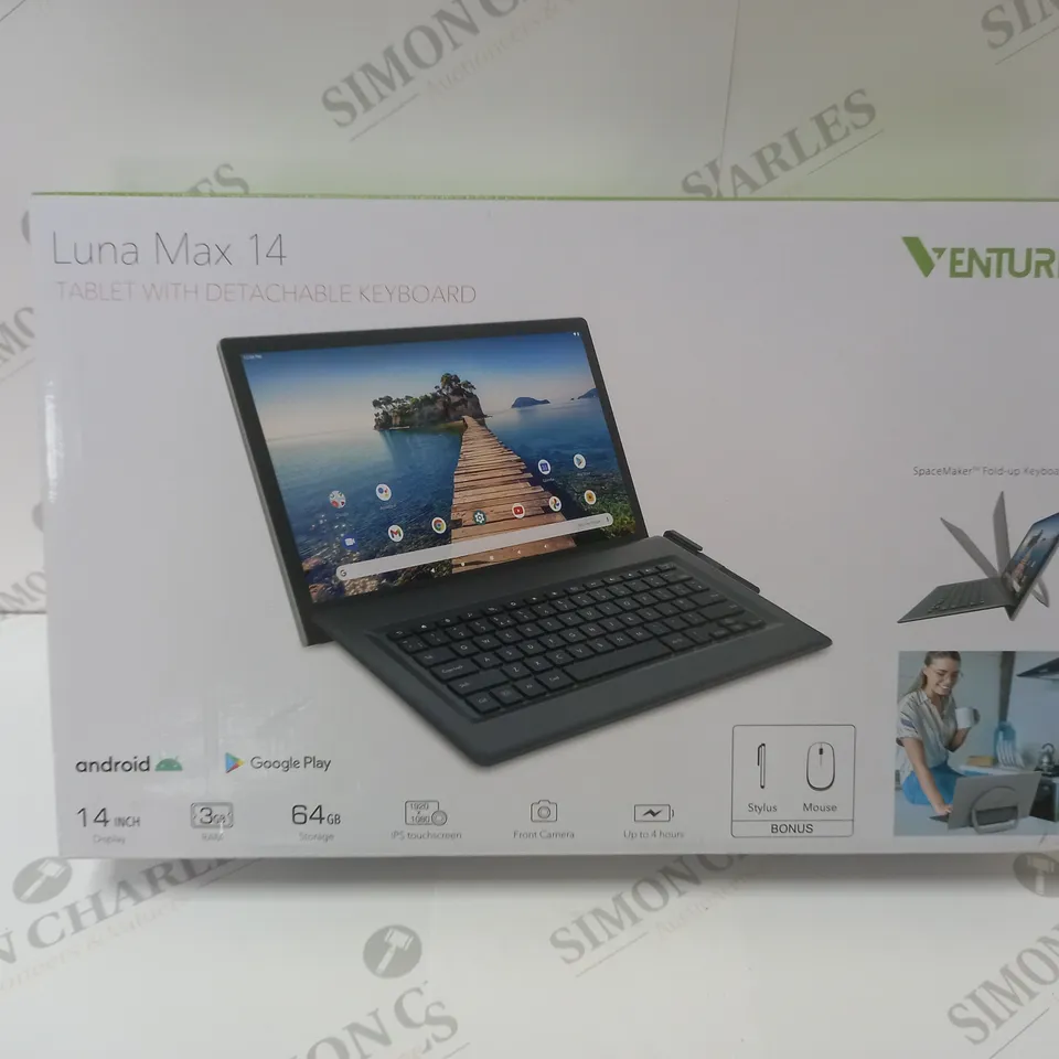 BRAND NEW BOXED VENTURER LUNA MAX 14 64GB 14" HD TABLET KEYBOARD ANDROID 10 BLUETOOTH 3GB RAM