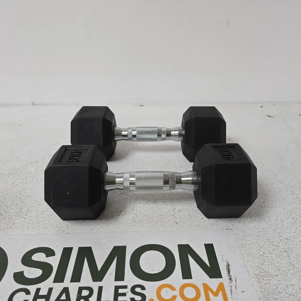 SET OF 2 4KG DUMBBELLS