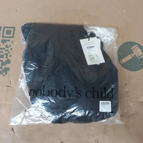 BAGGED NOBODY'S CHILD TYLA MIDI DRESS IN BLACK SIZE UK 12