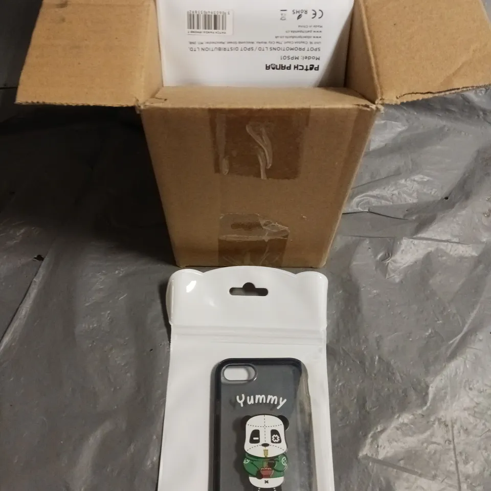 BOX OF APPROXIMATELY 60 PATCH PANDA IPHONE 6 PHONE CASES IN TRANSLUCENT BLACK