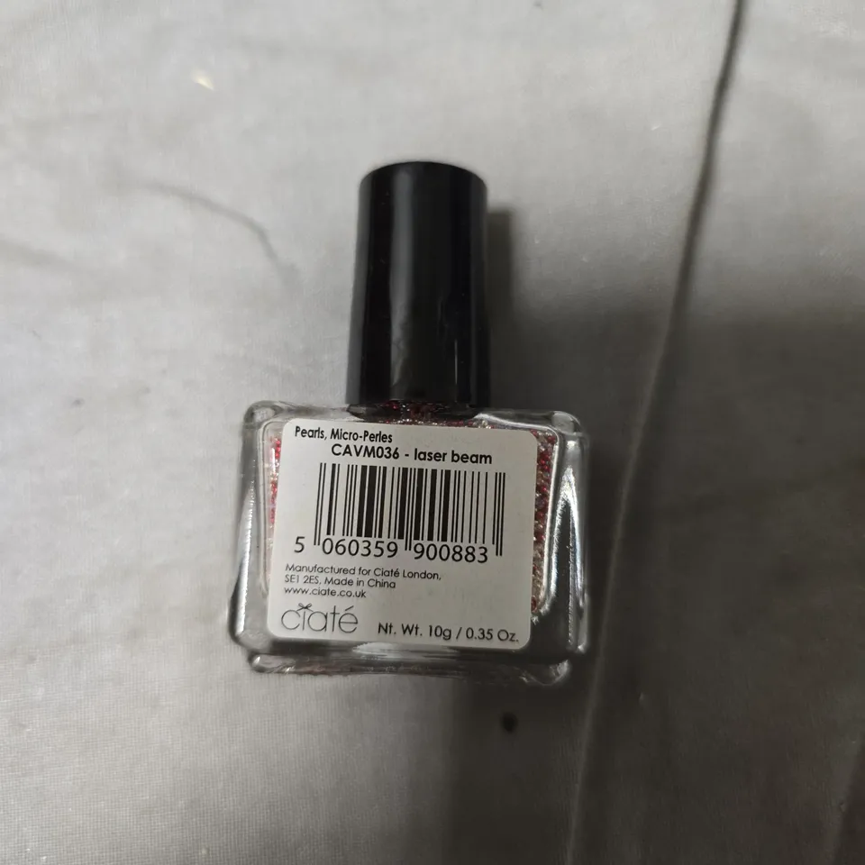 CIATÉ LONDON MINI NAIL POLISH – LASER BEAM GLITTER RED (PEARLS, MICRO-PERLES) – 144 PACK