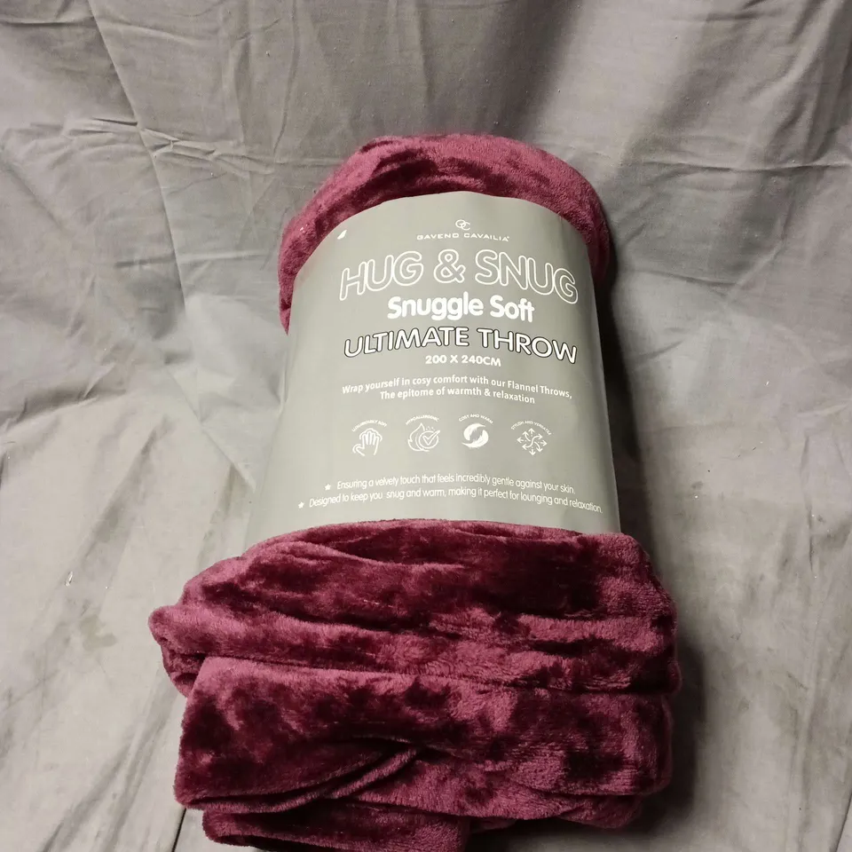 GAVENO CAVALIA SNUGGLE SOFT ULTIMATE THROW 200 X 240CM