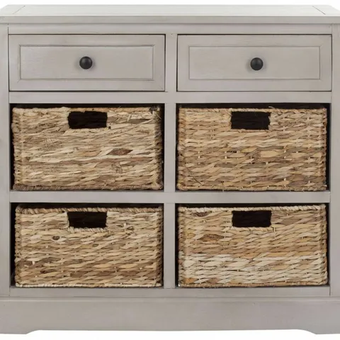 BOXED SAFAVIEH WOODEN STORAGE CABINET - GREY (1 BOX)
