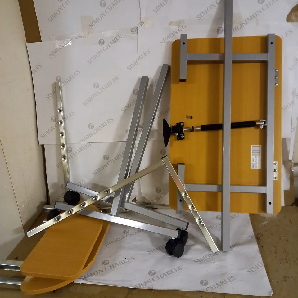 NRS HEALTHCARE M66832 WHEELED AND TILTING OVER BED OR CHAIR TABLE - HEIGHT AND WIDTH ADJUSTABLE