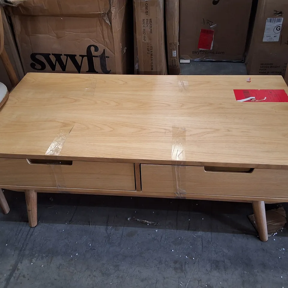 SWYFT 4 DRAWER COFFEE TABLE 01 - OAK