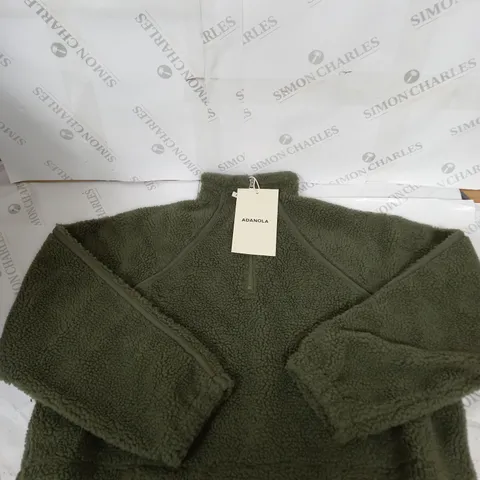 ADANOLA 1/4 ZIP FLEECE SIZE L