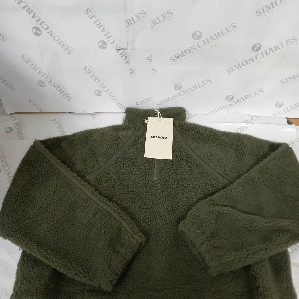 ADANOLA 1/4 ZIP FLEECE SIZE L