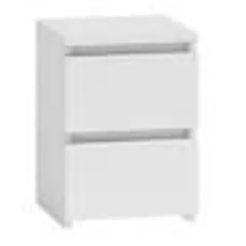 BOXED CROFT 2 DRAWER BEDSIDE TABLE - WENGE