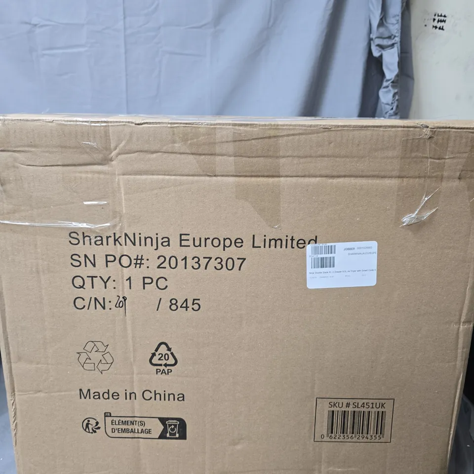 NINJA DOUBLE STACK XL 2 DRAWER 9.5L AIR FRYER WITH SMART COOK SL451UK