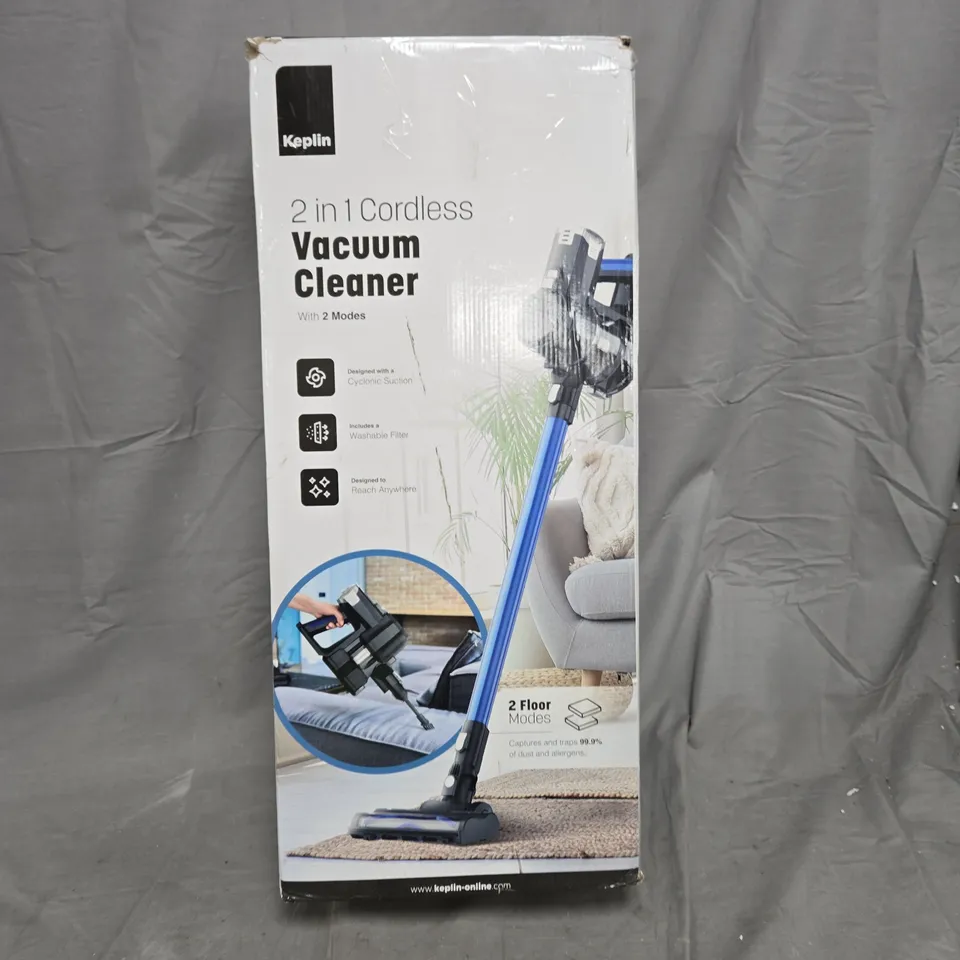 KEPLIN 2-IN-1 CORDLESS VACUUM CLEANER – BOXED, 2 MODES