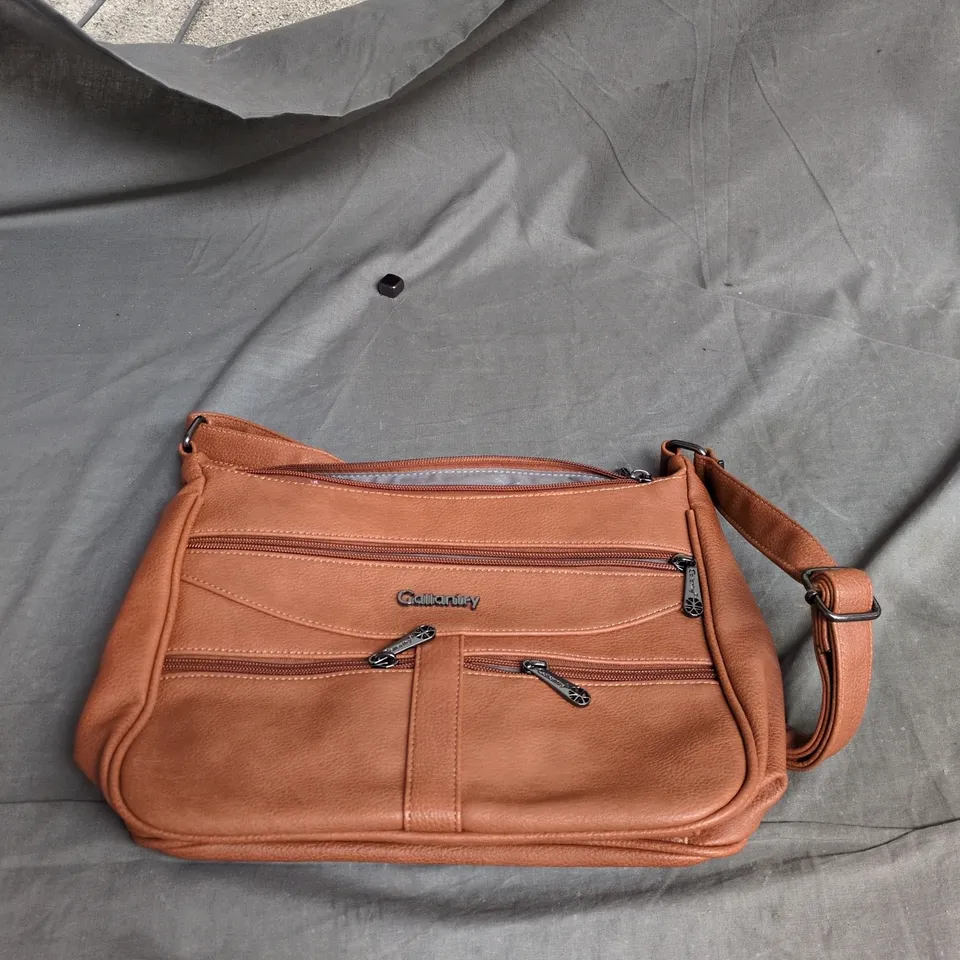 GALLANTRY BROWN LEATHER-LOOK CROSSBODY BAG
