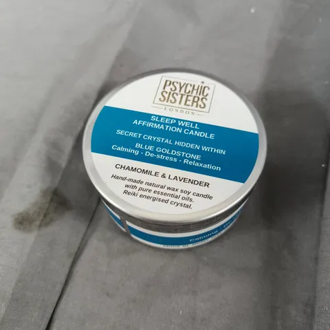 PSYCHIC SISTERS LONDON SLEEP WELL AFFIRMATION CANDLE – CHAMOMILE & LAVENDER