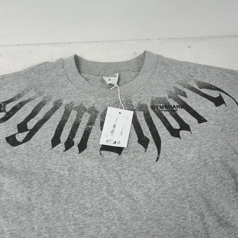 GYMSHARK LIFTING CLUB GREY T-SHIRT - XL