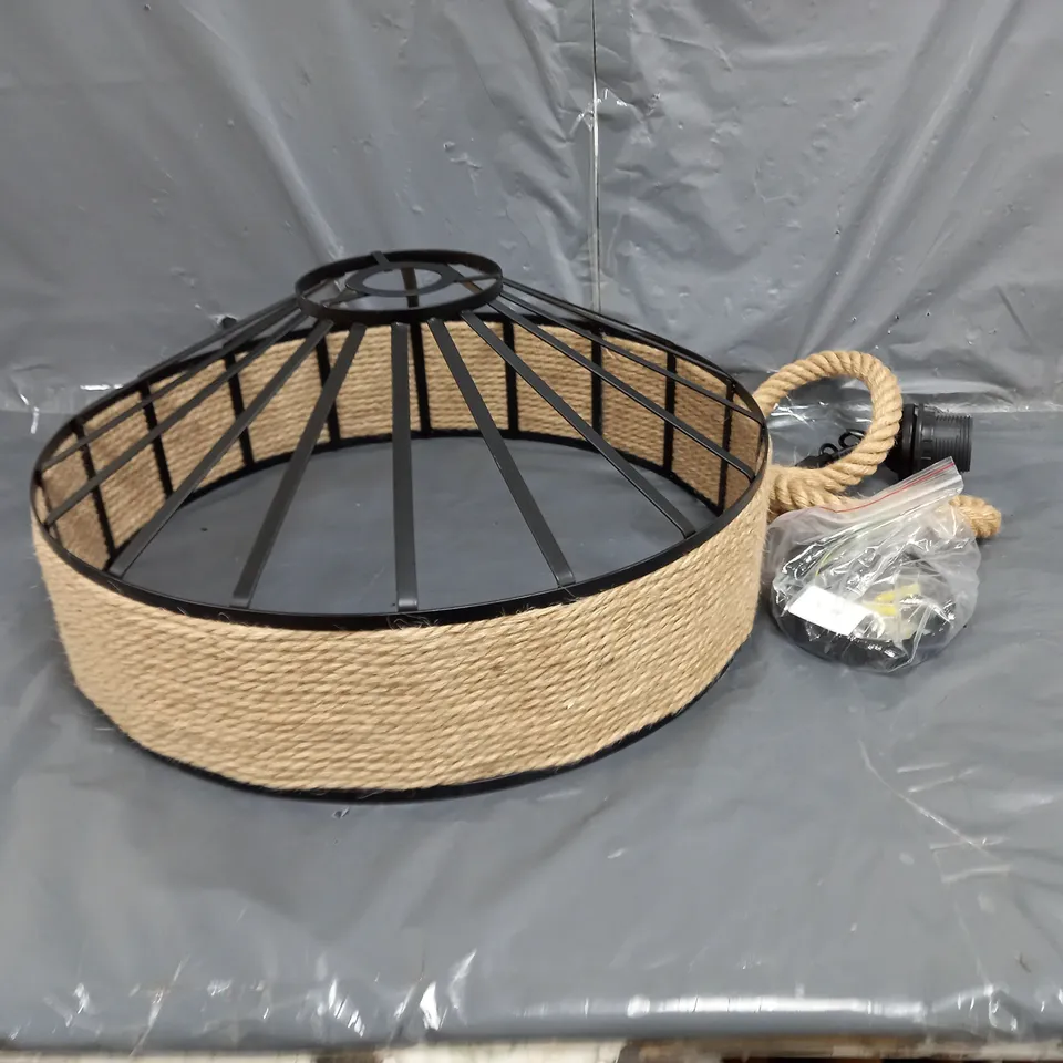RETRO IRON HEMP ROPE CEILING LIGHT