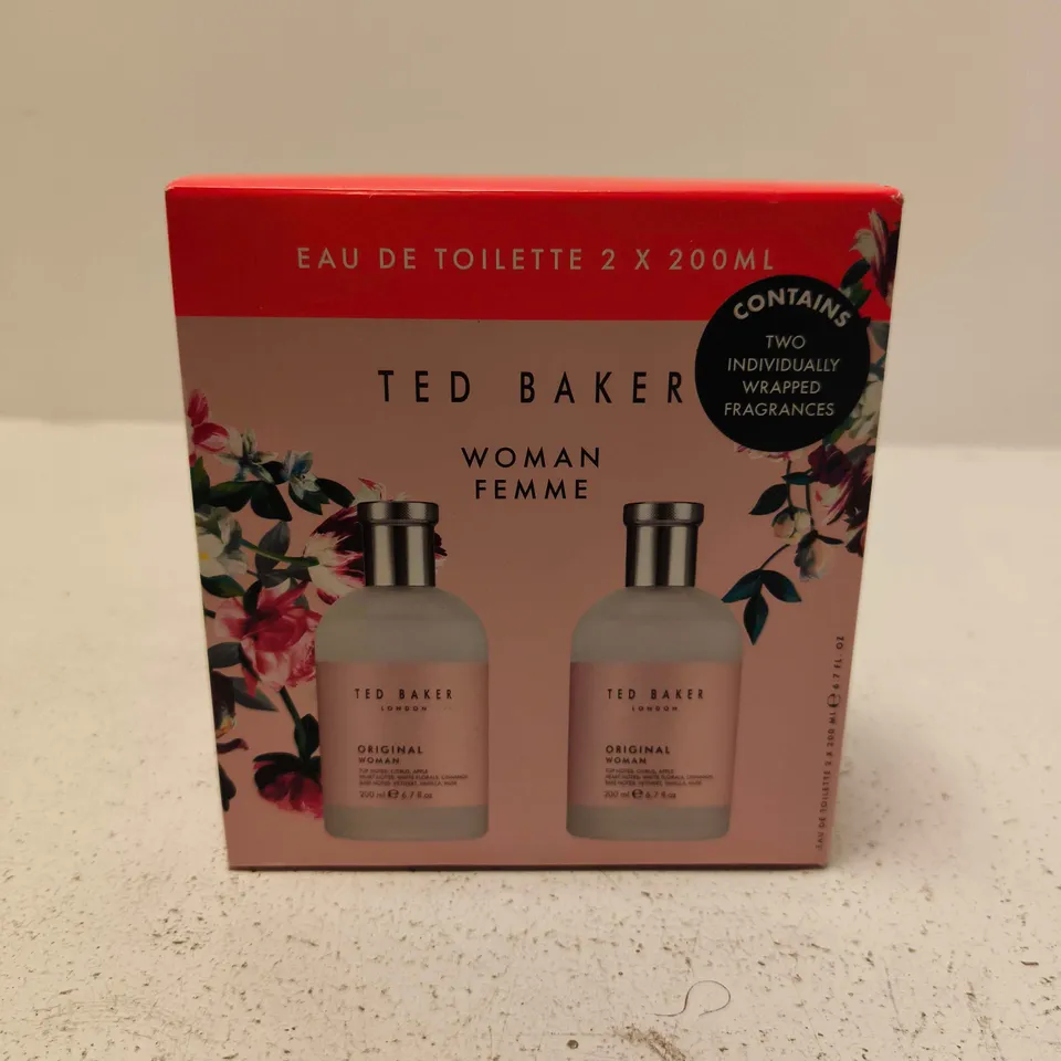 BOXED AND SEALED TED BAKER WOMAN FEMME EAU DE TOILETTE 2 X 200ML