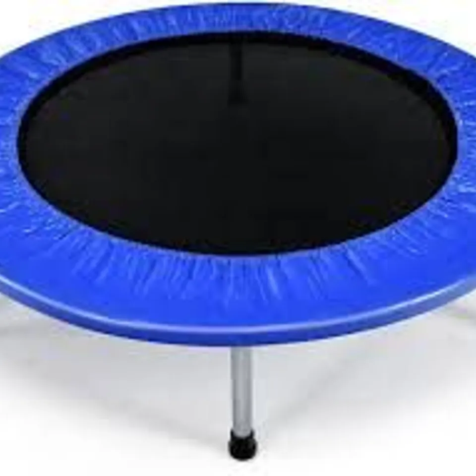 BOXED COSTWAY 38'' MINI FOLDING TRAMPOLINE PORTABLE RECREATIONAL FITNESS REBOUNDER - BLUE