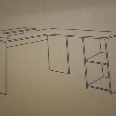 PALLET OF APPROXIMATELY 18 BOXED L-SHAPED COMPUTER DESKS