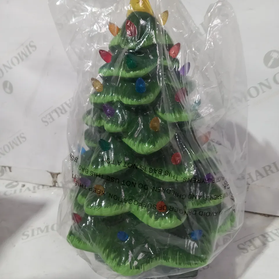 DECORATIVE FESTIVE LIGHT-UP TREE ORNAMENT