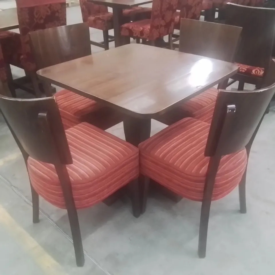 PUB RESTAURANT DINING TABLE WITH 4 CHAIRS