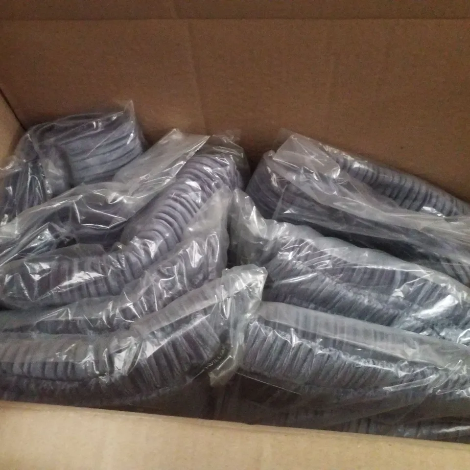 BOX CONTAINING APPROXIMATELY 10 BRAND NEW JD WILLIAMS GREY VELVET WIDE LEG TROUSERS - SIZE 16