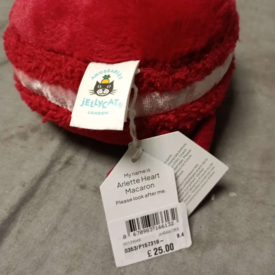 JELLYCAT ARLETTE HEART MACARON PLUSH TOY