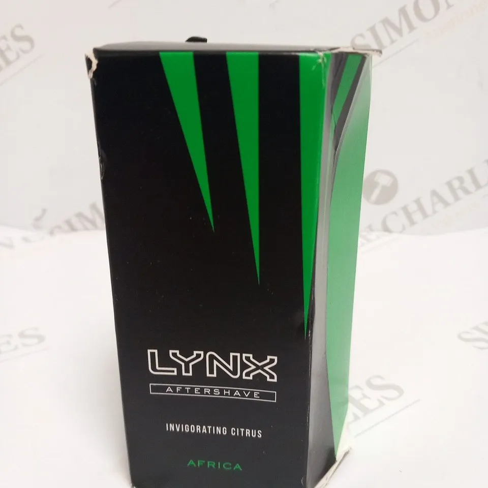 BOXED LYNX AFRICA AFTERSHAVE INVIGORATING CITRUS 100ML