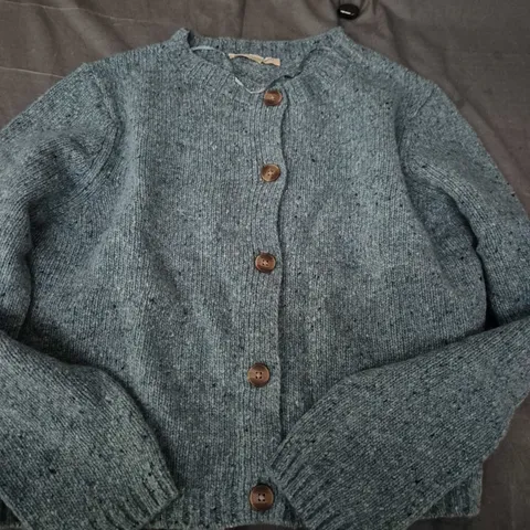 SEASALT CORNWALL WOMEN'S CARDIGAN β TEAL KNIT, UK 16 (EU 44)