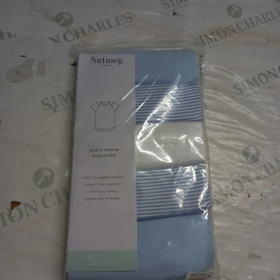 PACK OF 5 SHORT SLEEVED BODYSUITS SIZE 3-6 MONTHS