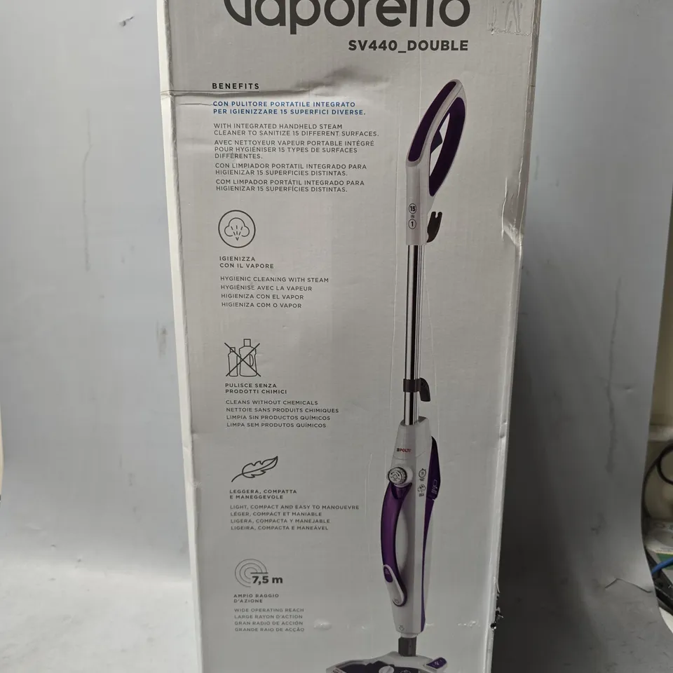 BOXED POLTI VAPORETTO SV 440 DOUBLE STEAM MOP