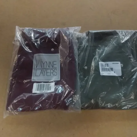 BOX OF APPROXIMATELY 12 MARLA WYNNE STRETCH FAUX SUEDE JEANS - 6 × BURGUNDY SIZE 8, 6 × THYME SIZE 12