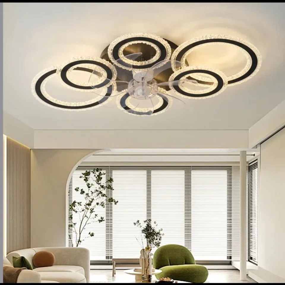 BOXED ELORA 76cm LED DIMMABLE REVERSIBLE FLUSH MOUNT CEILING FAN WITH LIGHT (1 BOX)