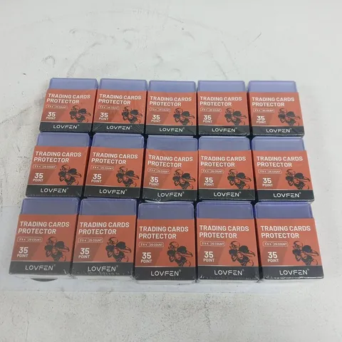LOT OF 15 PACKS OF LOVFEN 25-PACKS OF TRADING CARD PROTECTORS - 3" X 4"
