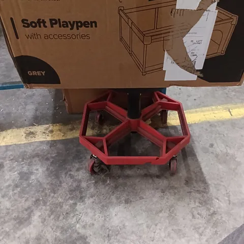 BOXED KEPLIN SOFT PLAYPEN WITH ACCESSORIES FOR KIDS GREY COLOUR 