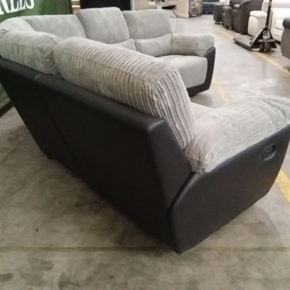 SIENNA FABRIC/FAUX LEATHER HIGH BACK RECLINER CORNER GROUP SOFA RRP £1499