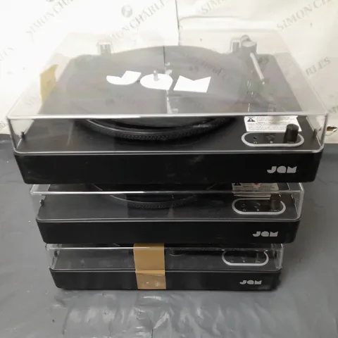 LOT OF 3 UNBOXED JAM BLUETOOTH TURNTABLES