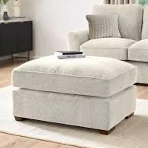 BOXED NOVA FABRIC OTTOMAN - IVORY (1 BOX)