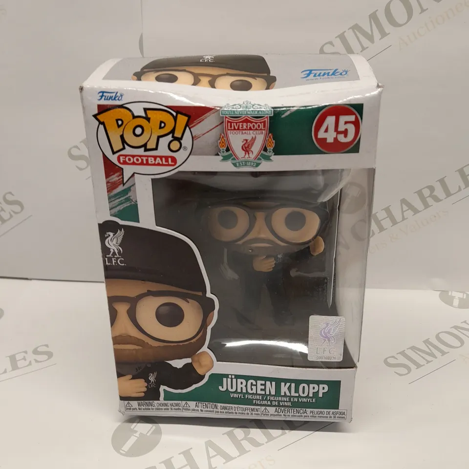 BRAND NEW BOXED POP FOOTBALL LIVERPOOL 45 JURGEN KLOPP VINYL FIGURE