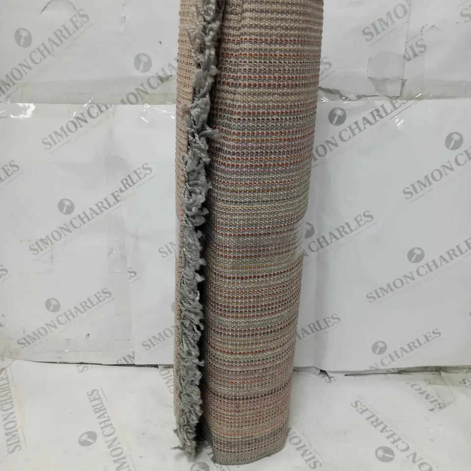 AYYILDIZ MODERN DESIGNER RUG SHAGGY LIGHT GREY 60 X 110CM
