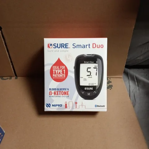 SURE SMART DUO BLOOD GLUCOSE & B-KETONE MONITORING SYSTEM – BOXED