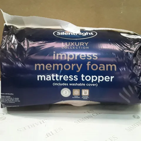 BRAND NEW SILENT NIGHT SINGLE MATRESS TOPPER