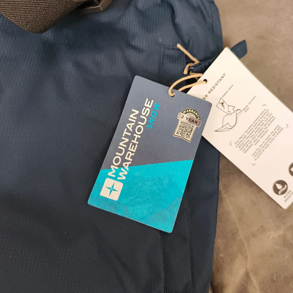 MOUNTAIN WAREHOUSE KIDS SNOW PANTS – DARK BLUE, 13 YEARS, WATER RESISTANT