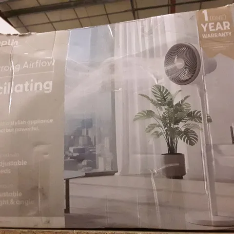 BOXED KEPLIN 10" STRONG AIRFLOW OSCILLATING FAN - WHITE