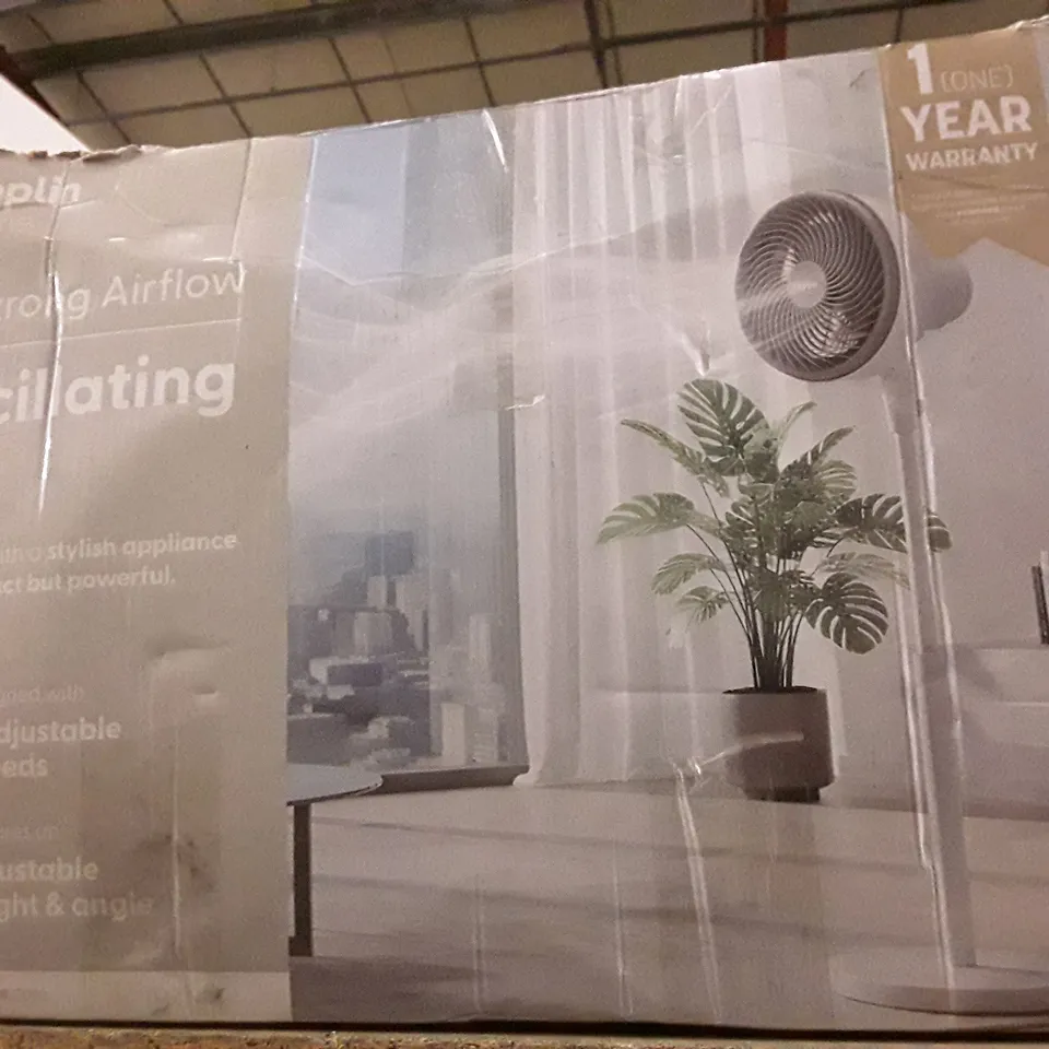 BOXED KEPLIN 10" STRONG AIRFLOW OSCILLATING FAN - WHITE
