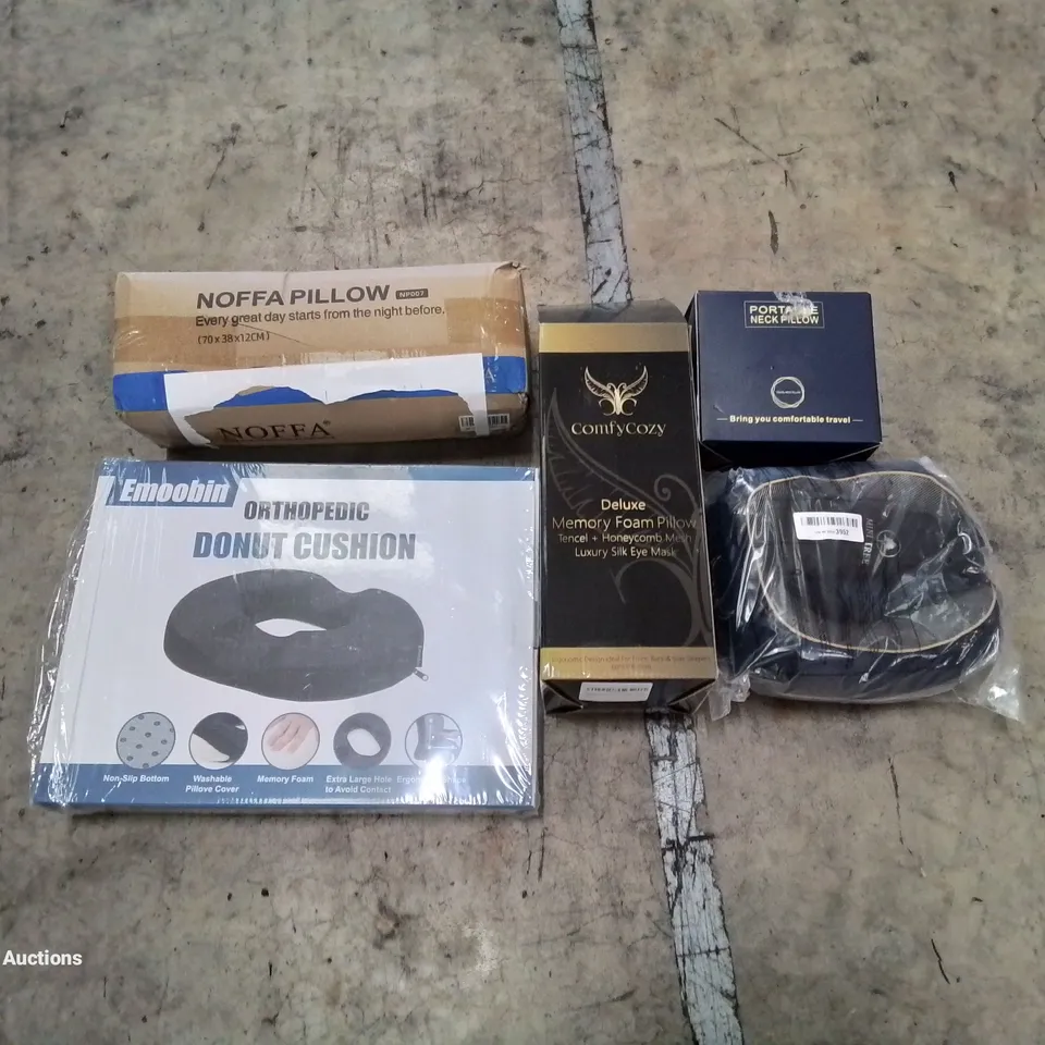 PALLET OF ASSORTED BEDROOM AND COMFORT BASED PRODUCTS TO INCLUDE; PILLOWS, SUPPORT SEAT CUSHIONS AND SIMILARLY RELATED GOODS