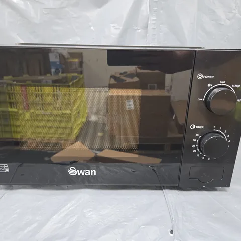 SWAN 20L 700W MANUAL MICROWAVE - BLACK - COLLECTION ONLY