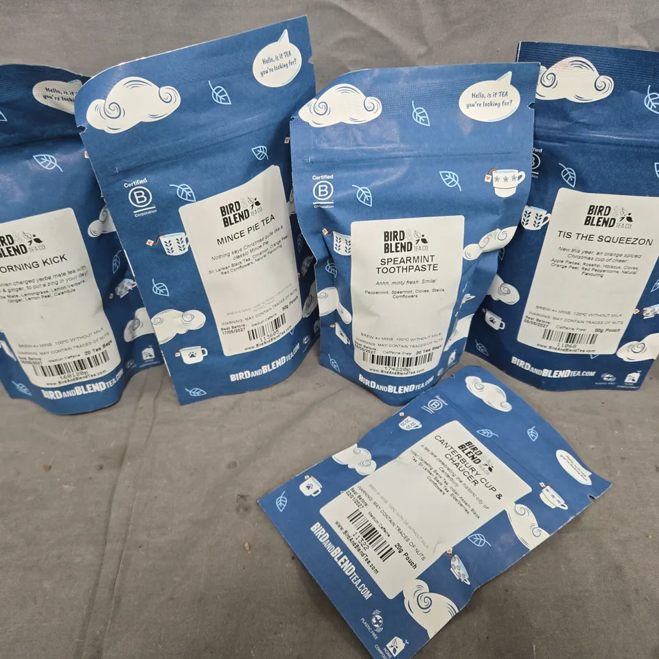 LOT OF 5 ASSORTED PACKS OF BIRD & BLEND FLAVOURED TEAS - VARIOUS SIZES